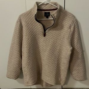 J Crew mens quilted quarter zip sweater
